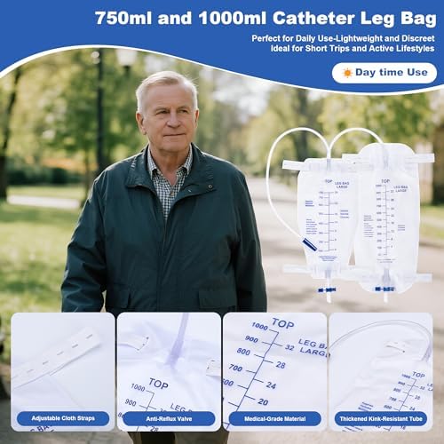 BeHerk 2000 milliliter bedside drainage bag with anti-reflux valve