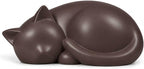 Sleeping Cat Memorial Urn, Black Resin Cremation Keepsake (Black) - Image 11