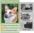Mayerzon humane puppy muzzle allowing panting and drinking