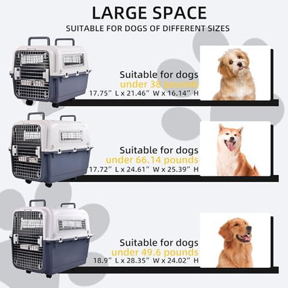 Elevon premium pet transport crate packaging details for large dog breeds