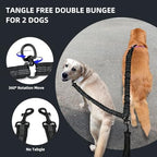 Shock absorbing elastic bungee cords feature on Uppetly hands free dog leash