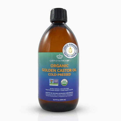 Queen of the Thrones Organic Golden Castor Oil 500ml front view