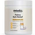 Aniwell Feline Itch Relief front view packaging of cat allergy soft chews for skin health