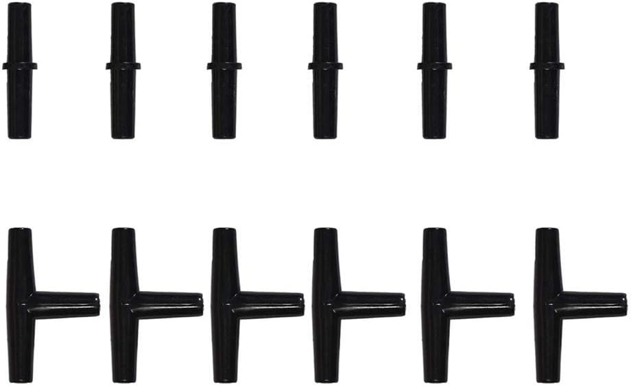 JIH fifty feet airline tubing with black plastic connectors spread out