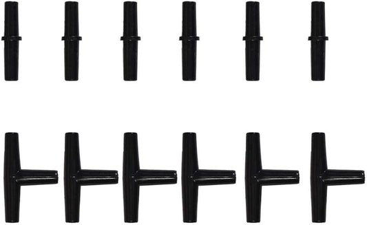 JIH fifty feet airline tubing with black plastic connectors spread out