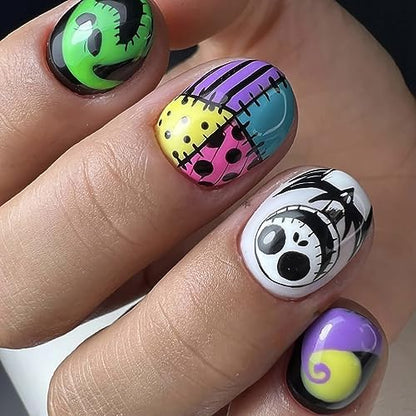 Detailed engraving on Day of the Dead themed nail stamping plate.