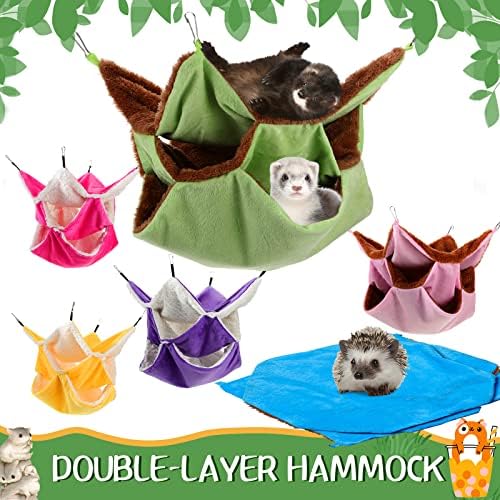 Guinea pig using 3 layer hanging sleeping bag