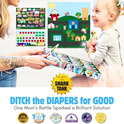 Lil Advents toddler potty training board with vehicle blocks