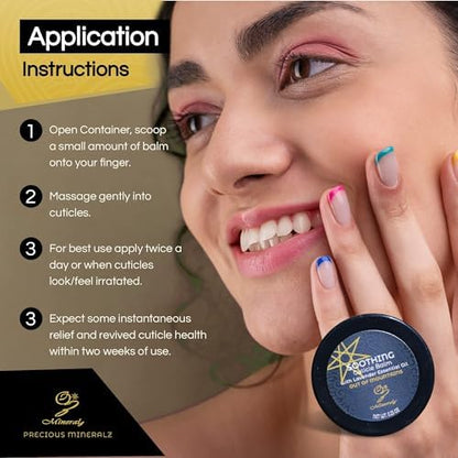 Natural ingredients cuticle balm with lavender oil