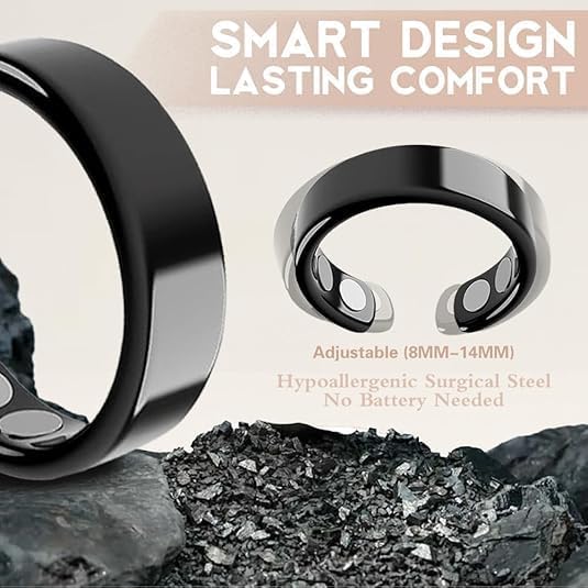 Auvulis magnetic therapy ring set displayed in multiple electroplated color choices