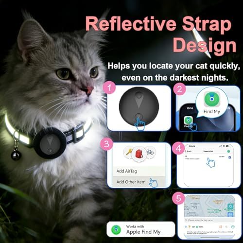 Focushine mini dog tracker device showing Apple Find My app compatibility