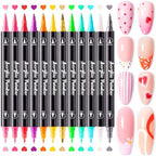 MelodySusie 12 Color Nail Art Pens Set front view packaging