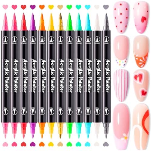 MelodySusie 12 Color Nail Art Pens Set front view packaging