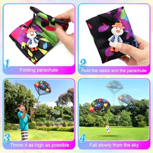 Aerodynamic demonstration of the tangle resistant parachute floating smoothly in the air