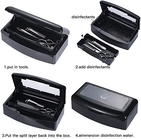 Aifeiter black sterilizer box for nail tools with lift mechanism