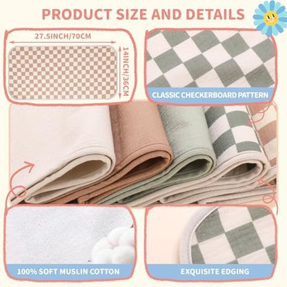 Hahafelt checkerboard pattern changing pad liner on table