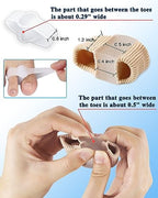 Close up of PGRODE big toe straightener applied to foot for realignment.