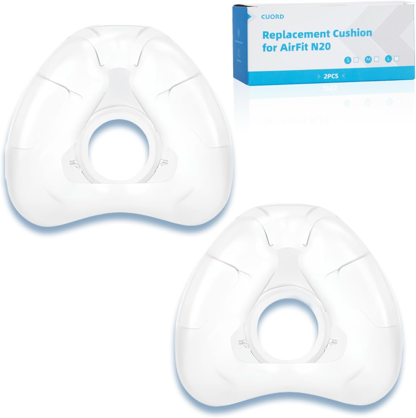 Respura replacement nasal cushion for ResMed AirFit N20 front view