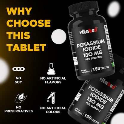 Vitabod KI 130 milligram tablets emergency survival kit supplies