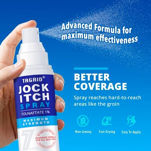 TAGRID quick drying clear formula jock itch treatment side panel