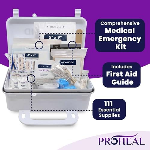 ANSI Class A first aid supplies organized inside a ProHeal portable container
