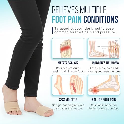 Side view of Benoo ball of foot cushions showing slim profile for shoe fit.