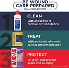 Band-Aid Brand dual action pain relieving and germ killing antiseptic bottle for family first aid kits