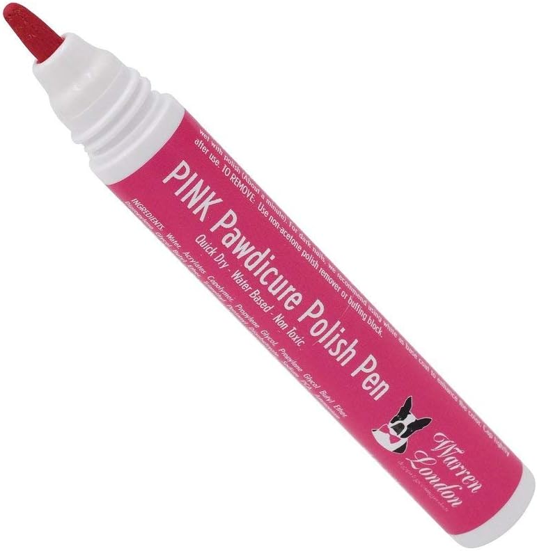 Warren London Pawdicure Dog Nail Polish Pen Pink front view