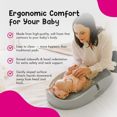 Bumbo baby changing pad side profile for nursery