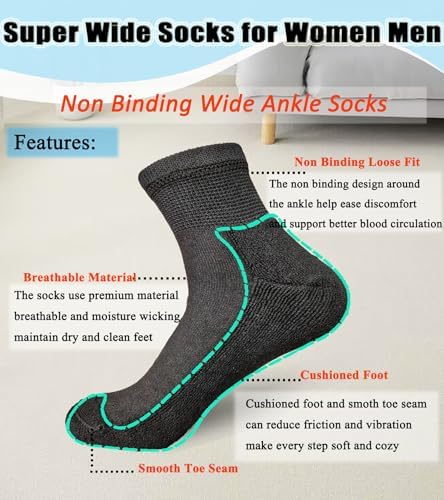 Six pair pack of Aisesine women's neuropathy socks in assorted colors.