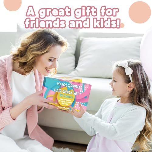 Educational packaging for hair chalk gifting