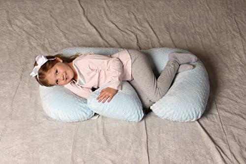 Twin Z Pillow Blue used for tandem breastfeeding twins