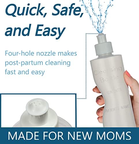 Three pack of portable perineal bidets for hospital bag and home recovery