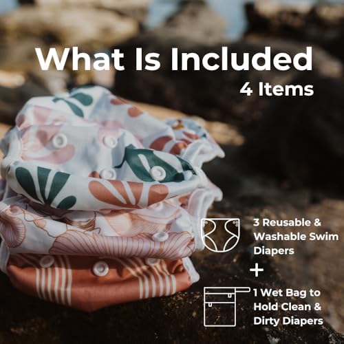 Nora's Nursery adjustable swim diapers with wet bag