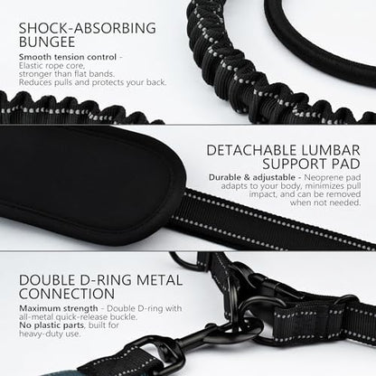 DearWells hands free walking belt close up of the padded traffic control handles.
