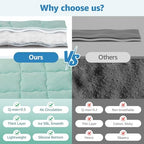 Reversible pet mat showing the soft winter flannel backing layer.