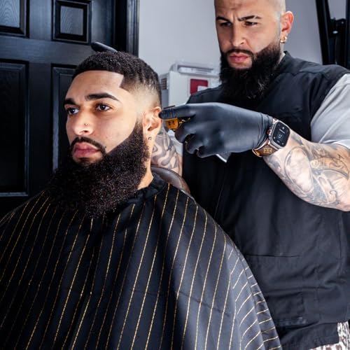 Barber Strong professional haircut cover with premium carbon fiber NanoShield fabric