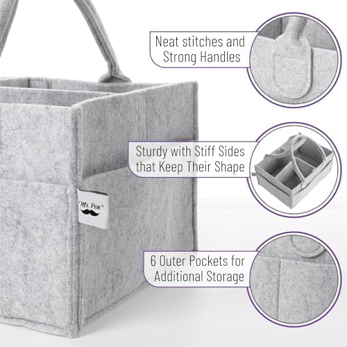 Mr. Pen car caddy organizer with baby essentials in side pockets