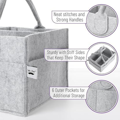 Mr. Pen car caddy organizer with baby essentials in side pockets