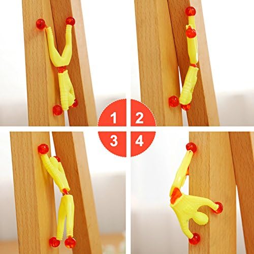 Children using the ninety style nostalgic rolling men party favor toys on a bedroom mirror
