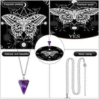 Crystal pendulum necklace included in Blulu divination set