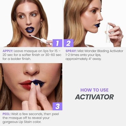 Wonderskin travel friendly nine milliliters lip stain activator mist