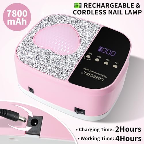 Side profile of Limegirl rechargeable nail art machine