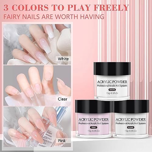 Acrylic powder and liquid monomer set for nail practice