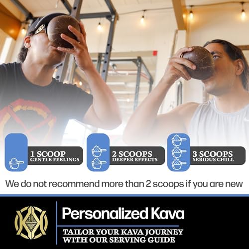 Nutritional facts and usage instructions on the back of Koa Kava instant root powder