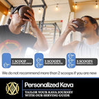 Nutritional facts and usage instructions on the back of Koa Kava instant root powder