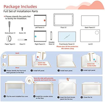 Niteangel Visible Hamster Digging Box for Syrian Dwarf Roborovski Campbell Hamsters Gerbils Mice Lemmings Degus or Other Small-Sized Pets (Burlywood) - Image 6
