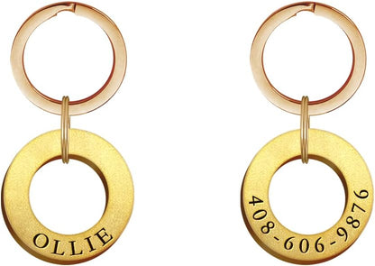 Dogs Tag Stylish Personalized Double Sided Deep Engraved Cat & Dog Tags Engraved for Pets Bone Balloon Shape Brass - Image 14