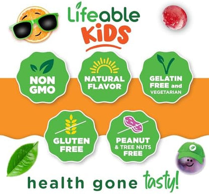 Gluten free and non GMO kosher certified kids zinc vitamins side view