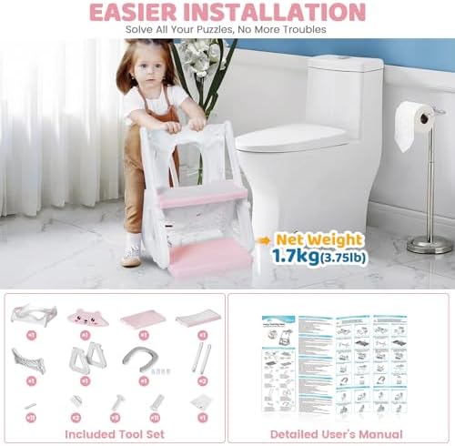 Orzbow toddler training seat with dual easy grip handles and waterproof padding
